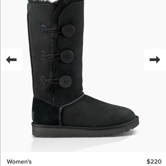 tall black bailey button ugg boots